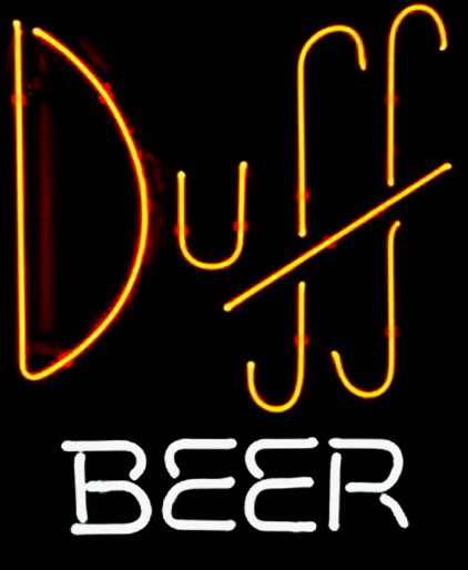 Simpsons Duff Beer Neon Sign